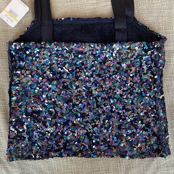 NWT Free People Black Sequin Glitter top - Picture 4 of 4